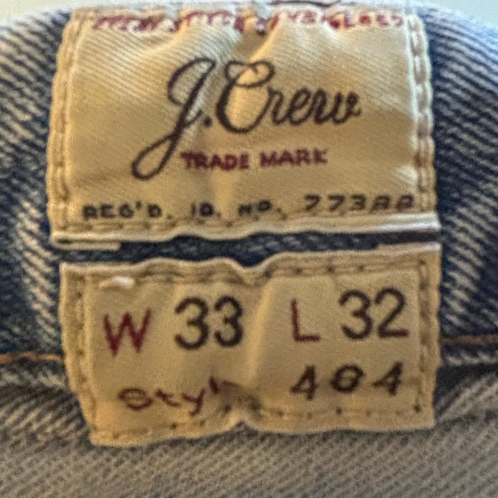 SEO Title:  J Crew 484 Slim Fit Stretch Jeans Mens 33x32 Light Wash Denim
